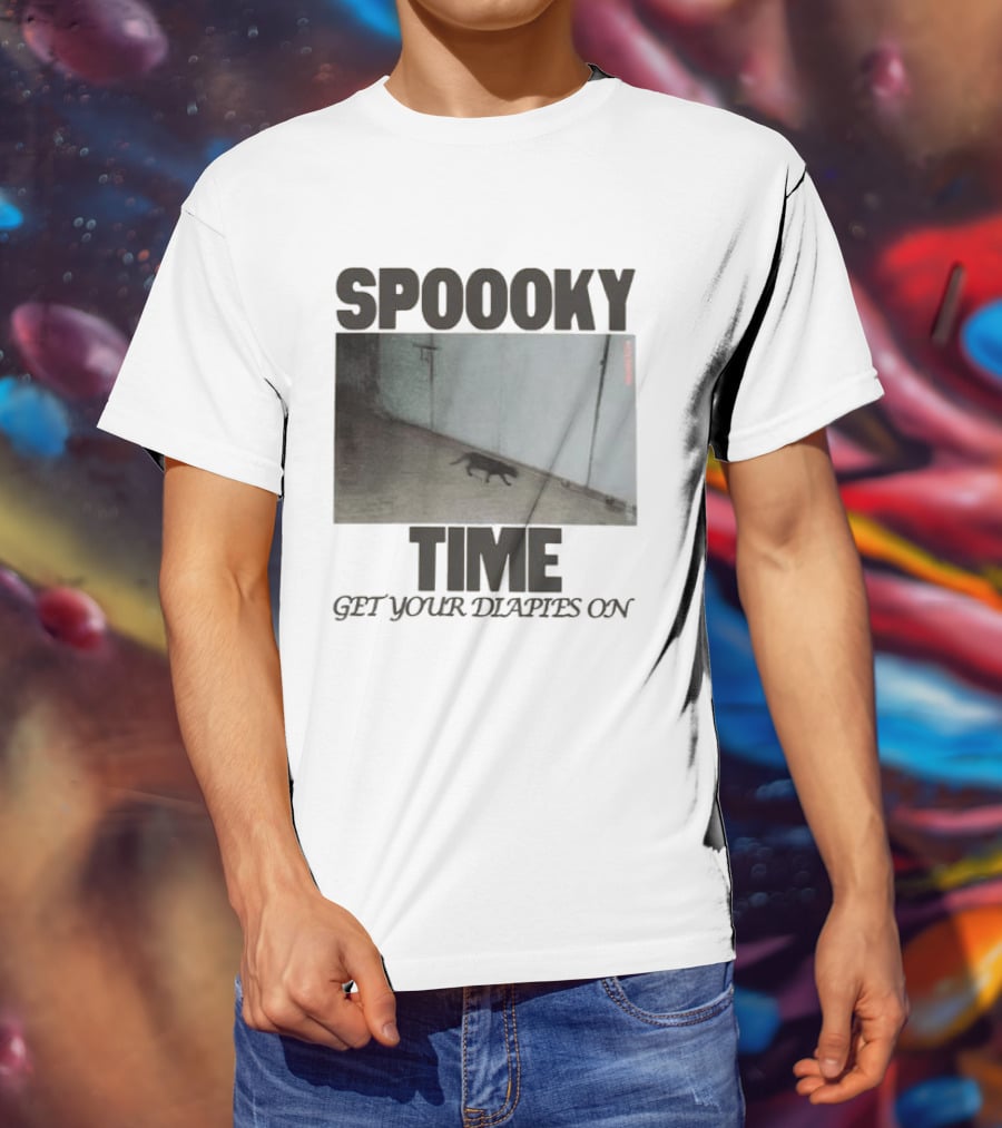 Spoooky Time Get Your Diapers On Caseoh Games Store Kitty CCTV T-Shirt
