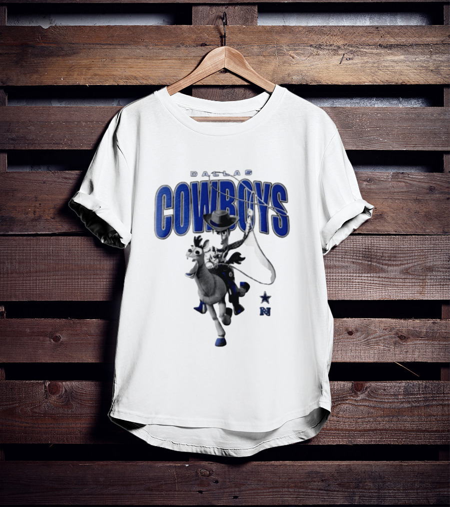 Dallas Cowboys Woody Bullseye Lasso Cartoon NFL Toy T-Shirt