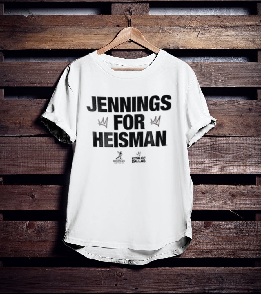 Jennings For Heisman Minnesota Vikings Football Player Crown T-Shirt
