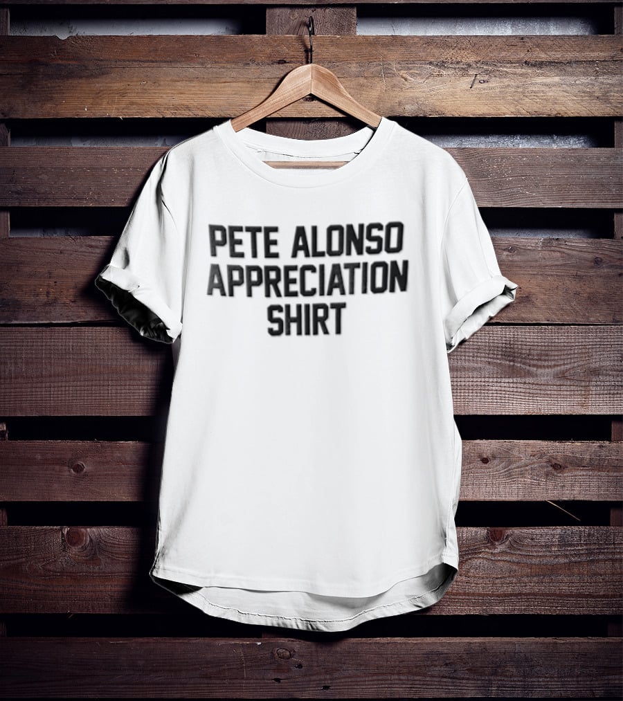 New York Mets Pete Alonso Appreciation Black Orange T-Shirt