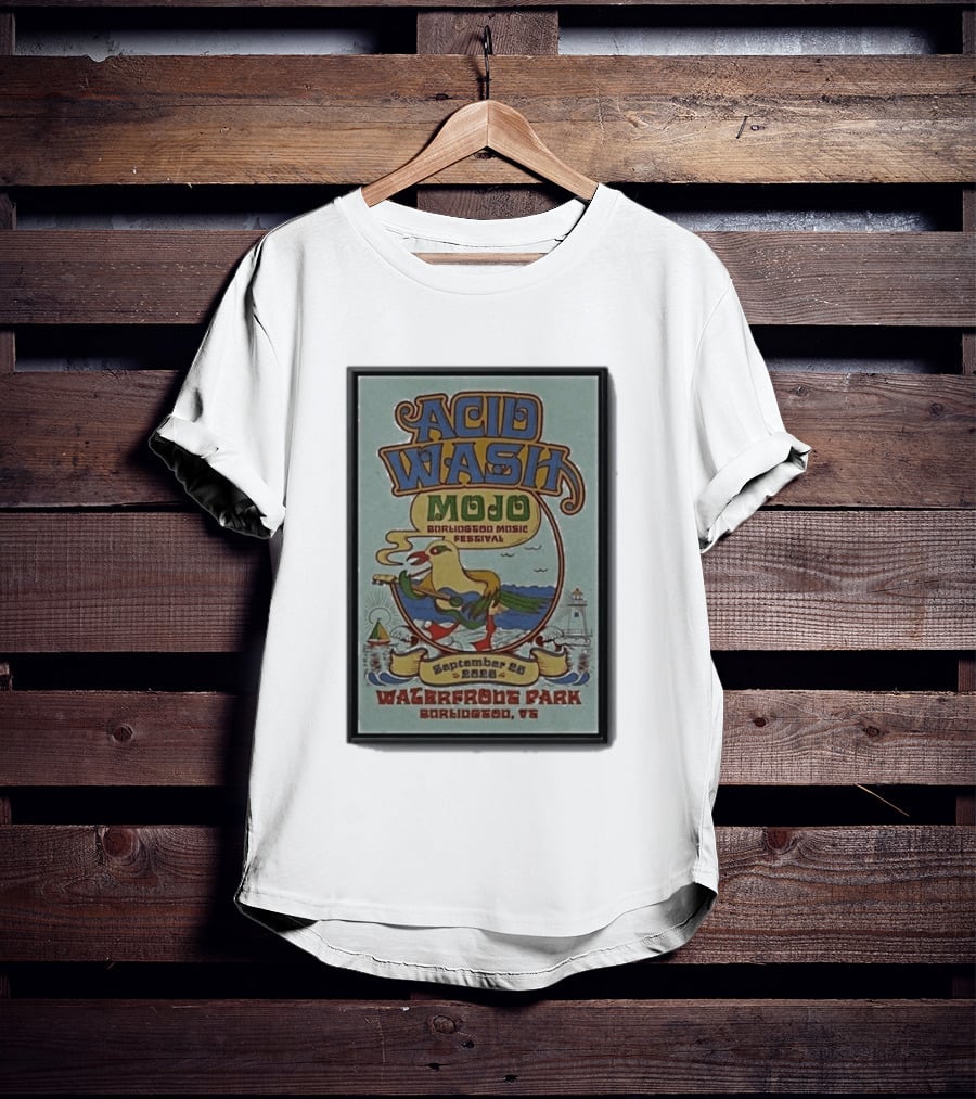 Acid Wash Mojo Burlington Music Festival September 26 2026 Waterfront Park Burlington Vermont T-Shirt