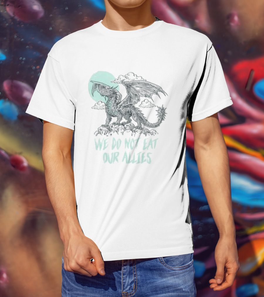 We Do Not Eat Our Allies Dragon Moon Out Of Store Fourth Wing T-Shirt