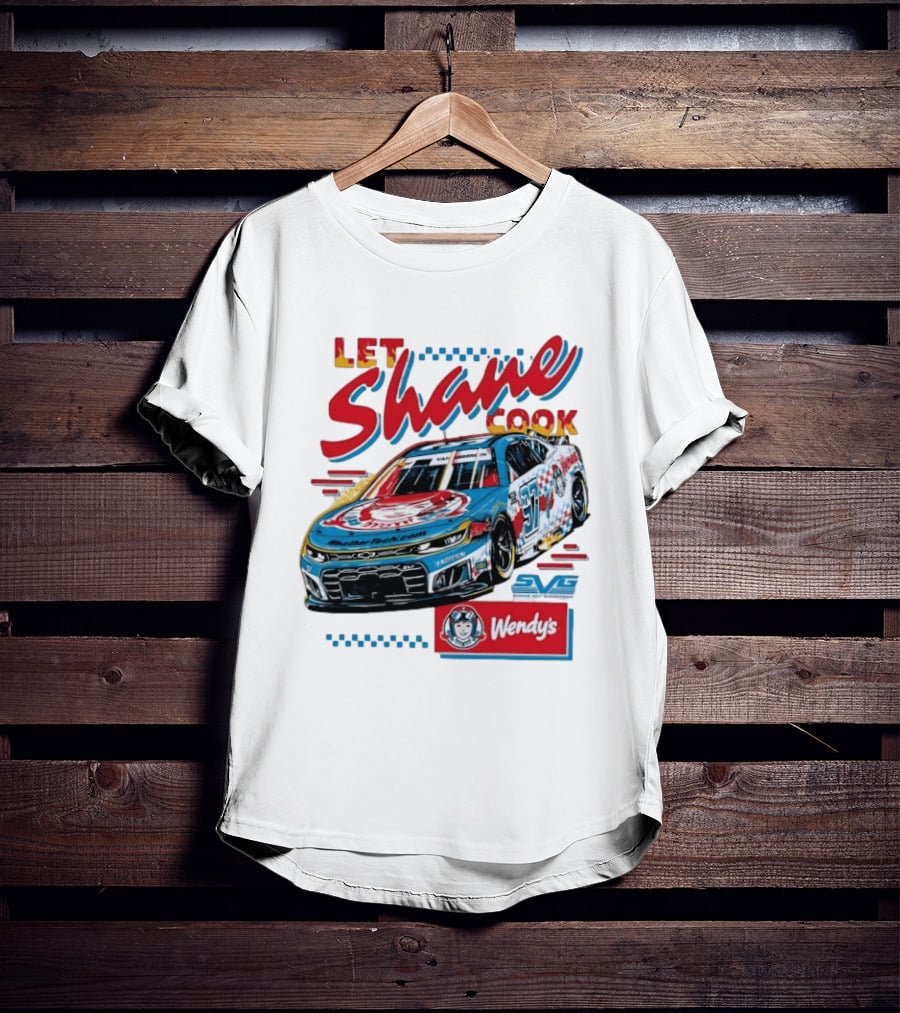 Let Shane Cook Shane Van Gisbergen Wendy's Race Car SVG T-Shirt