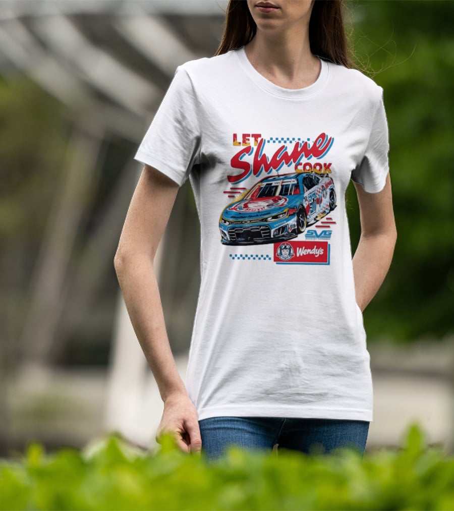 Let Shane Cook Shane Van Gisbergen Wendy's Race Car SVG T-Shirt