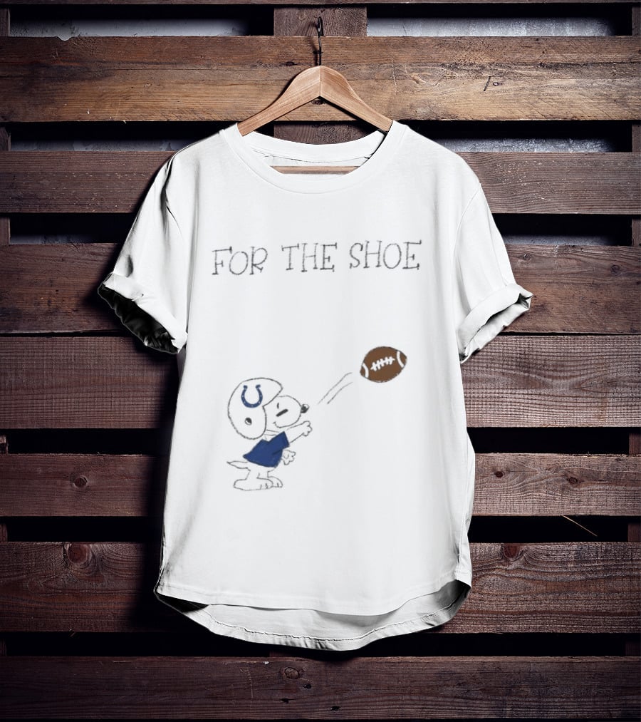 Snoopy Indianapolis Colts For The Shoe Football Sports Fans T-Shirt