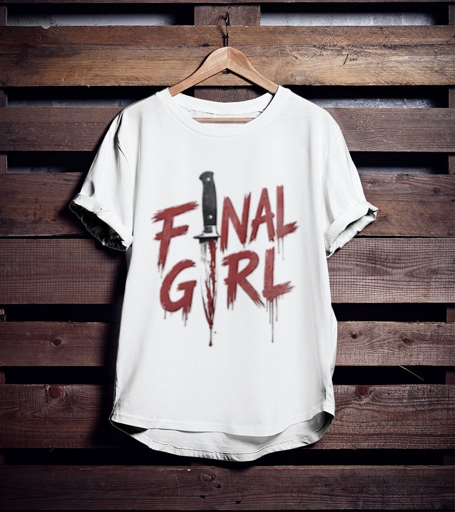 Final Girl Blood Soaked Knife Horror T-Shirt