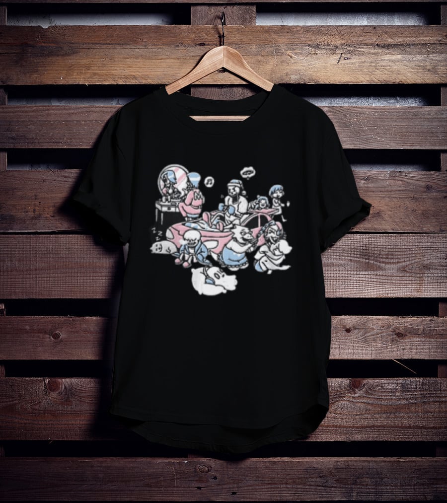 Anime Characters Makeup And Car Party Fun With Music And Relaxation T-Shirt