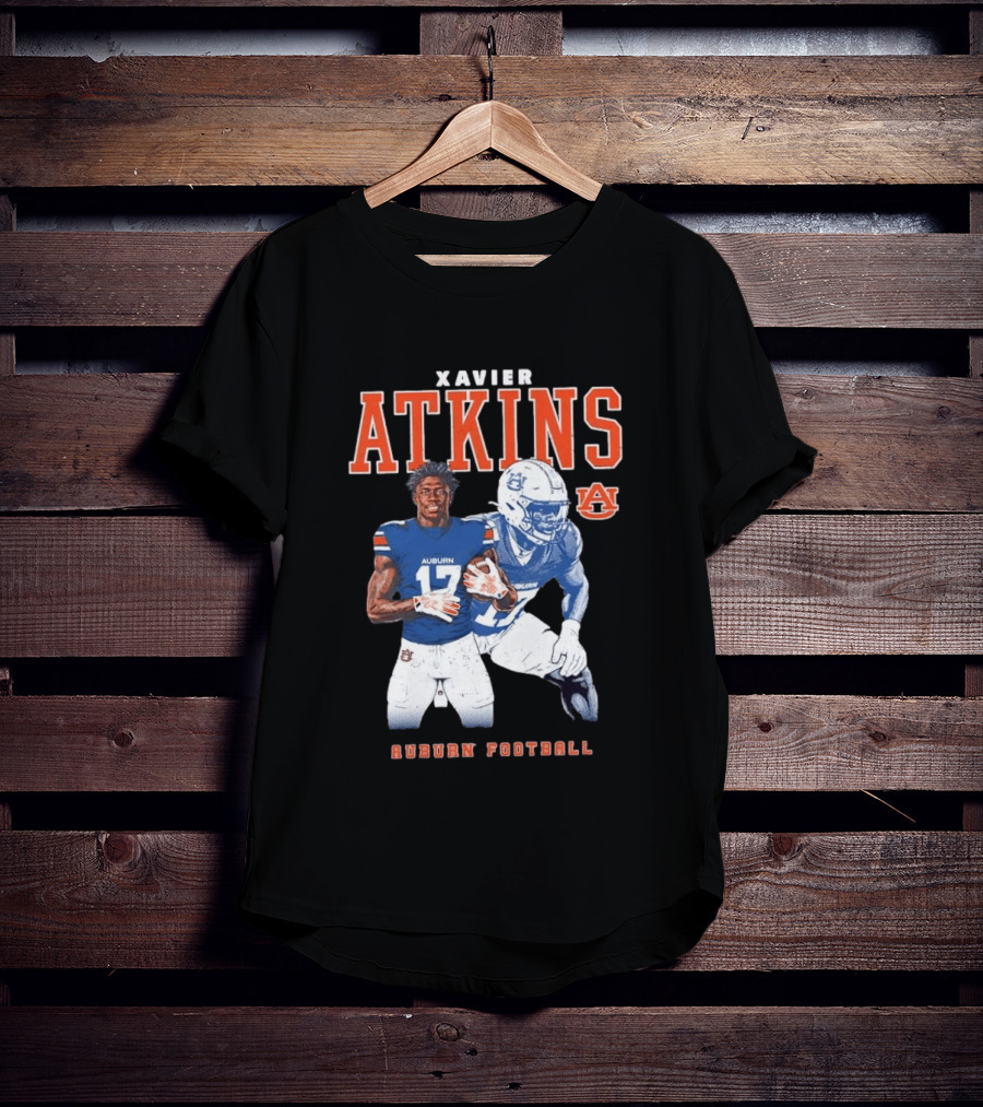 Xavier Atkins Auburn Tigers 17 Football Auburn University T-Shirt
