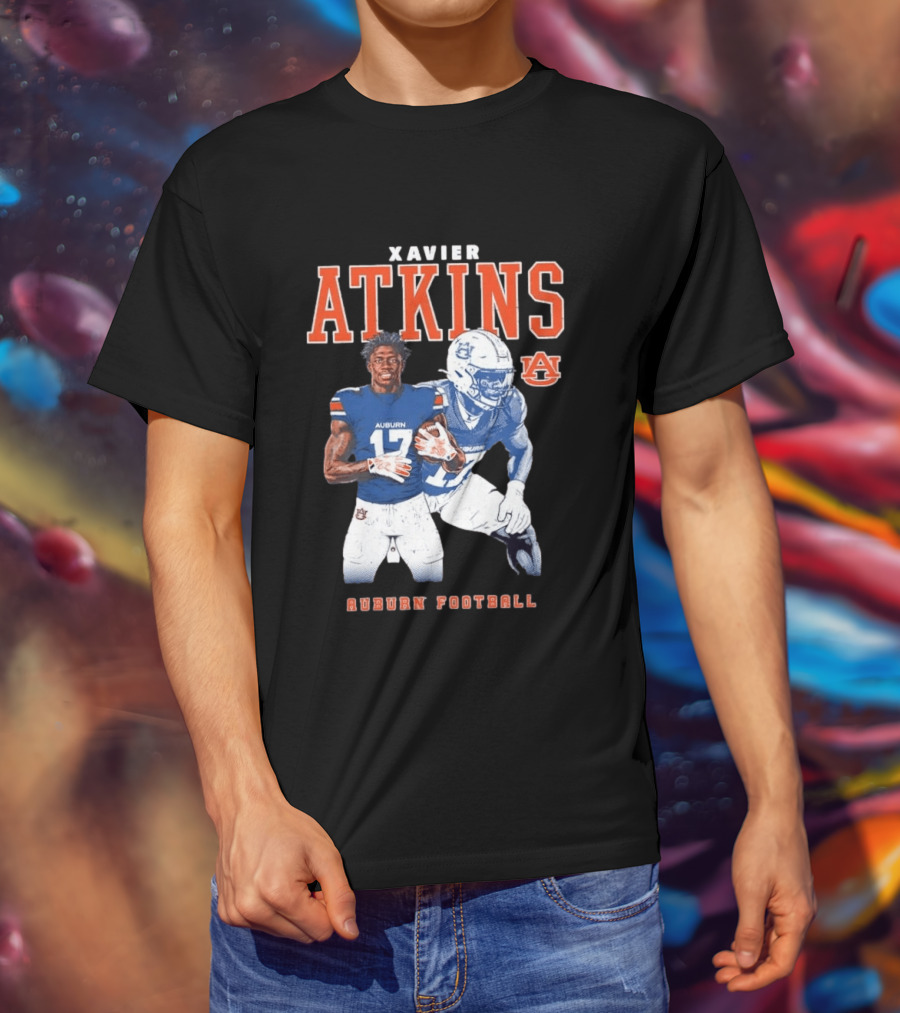 Xavier Atkins Auburn Tigers 17 Football Auburn University T-Shirt