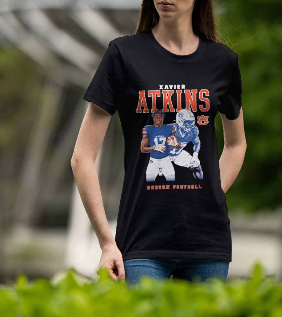 Xavier Atkins Auburn Tigers 17 Football Auburn University T-Shirt
