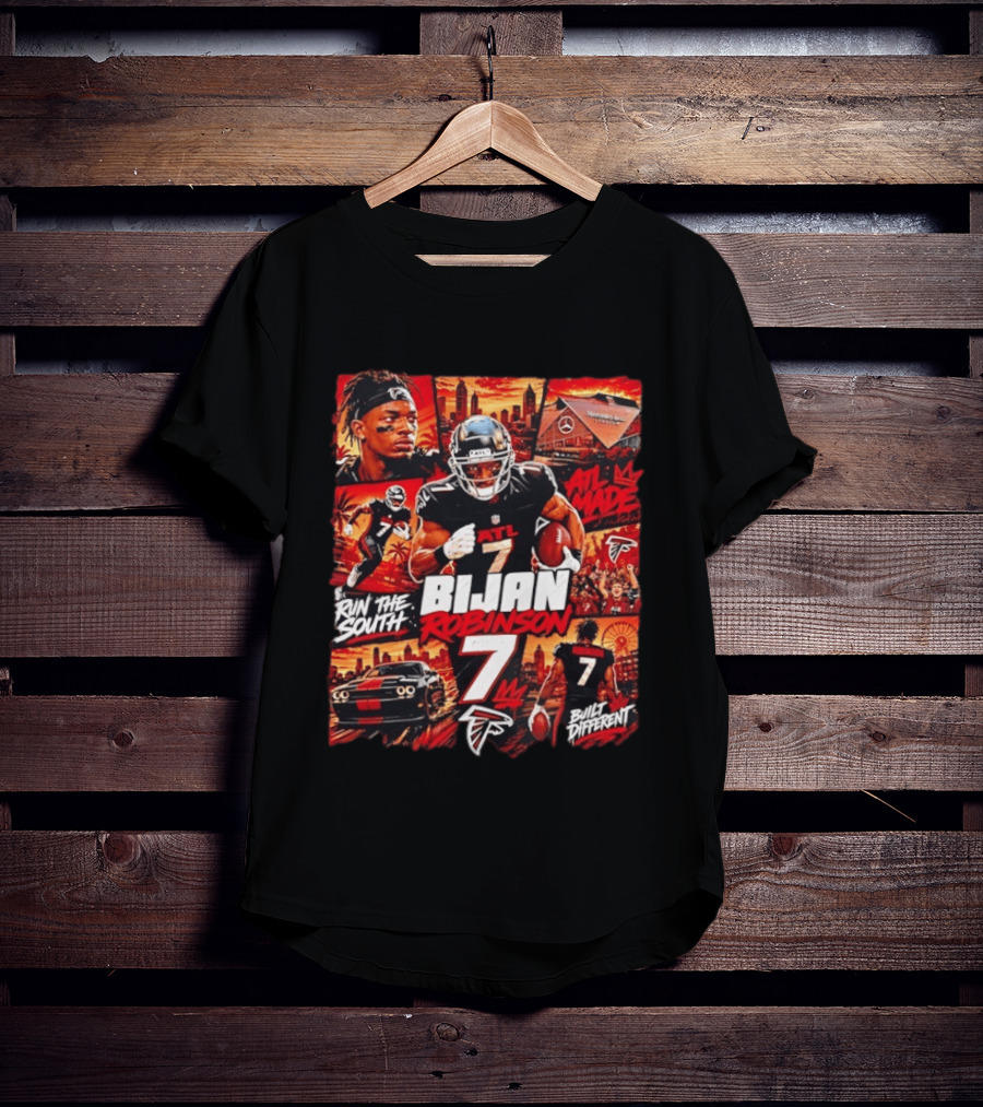 ATL Made Bijan Robinson 7 Run The South Built Different T-Shirt