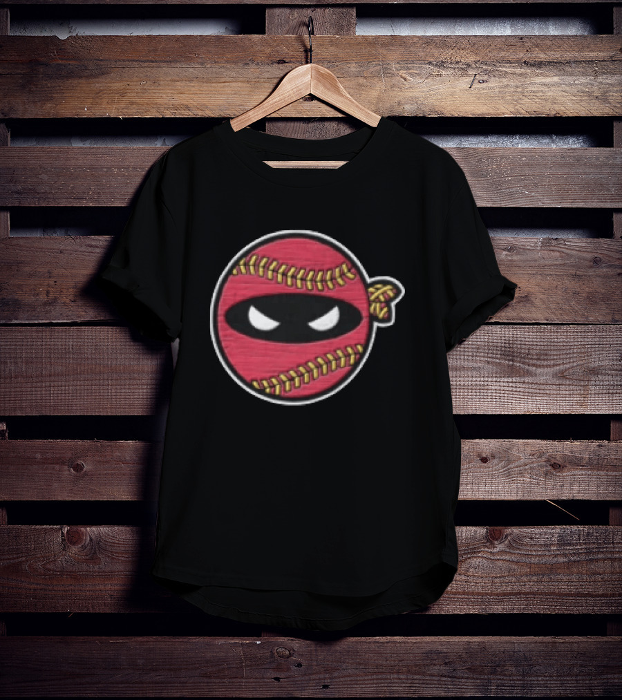 Boto Wear Red Baseball Mask Ninja Face T-Shirt