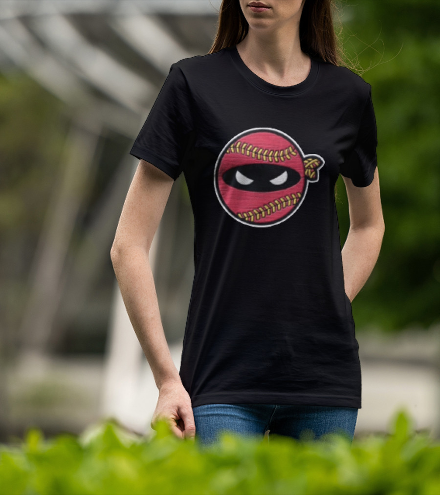 Boto Wear Red Baseball Mask Ninja Face T-Shirt