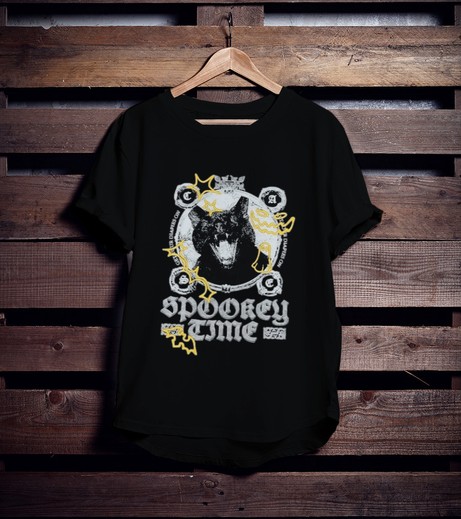 CaseOh's Spooky Time Diapies On Cat Ghost Pumpkin Bat T-Shirt
