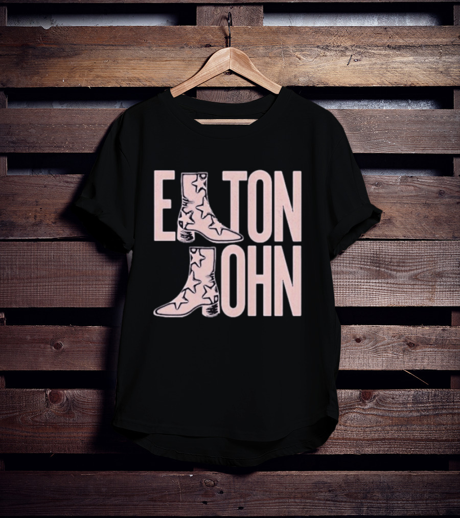 Elton John Star Pattern Boot Troubadour T-Shirt