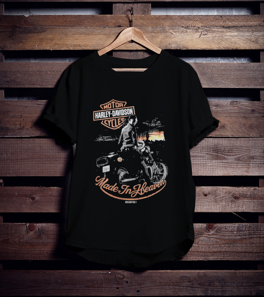 Harley Davidson Motor Cycles Made In Heaven Retro Style Biker Adventure T-Shirt