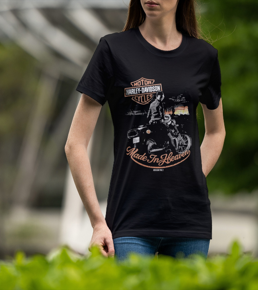 Harley Davidson Motor Cycles Made In Heaven Retro Style Biker Adventure T-Shirt
