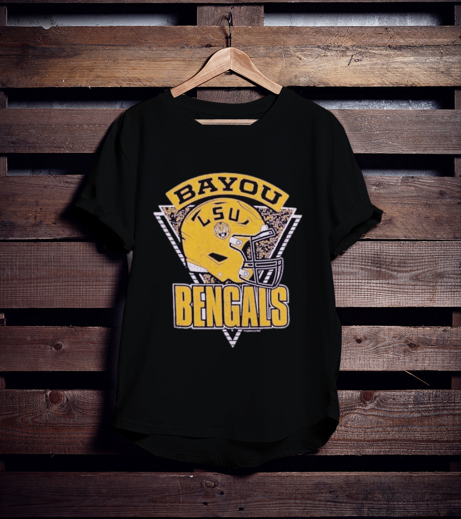 LSU Tigers Bayou Bengals Helmet Football T-Shirt