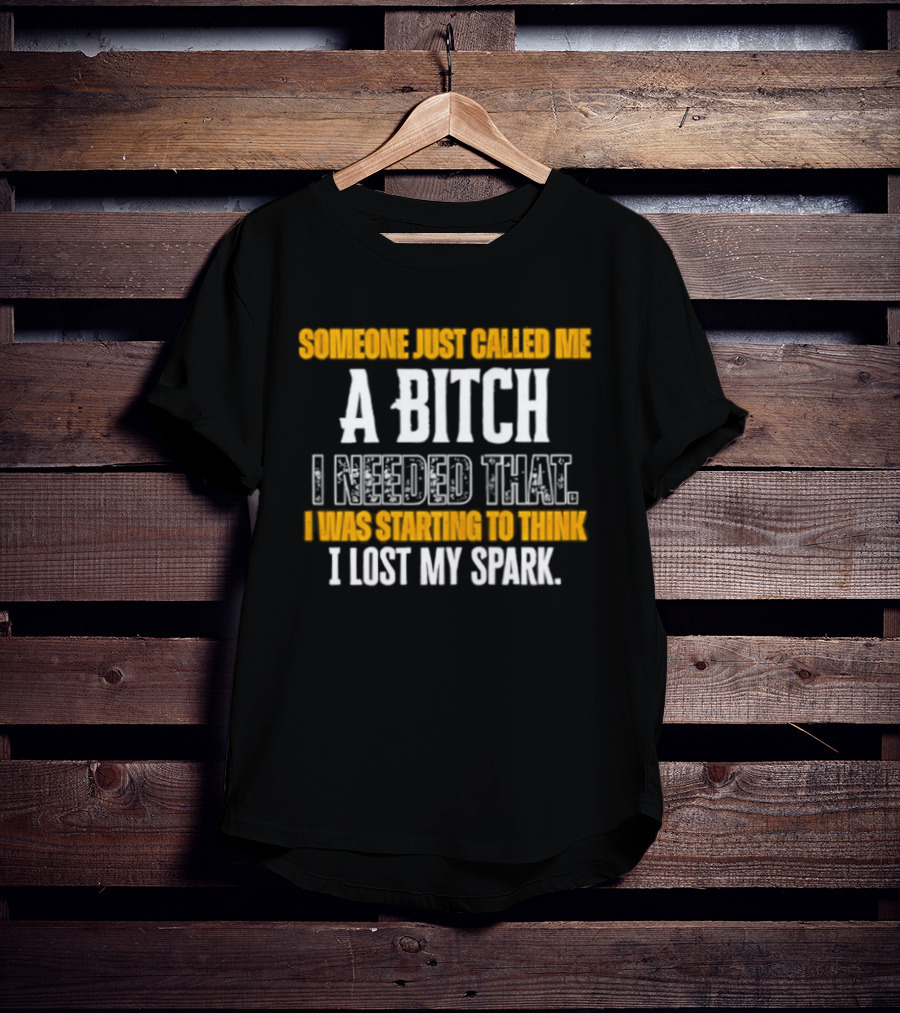 Someone Just Called Me A Bitch I Needed That I Was Starting To Think I Lost My Spark T-Shirt