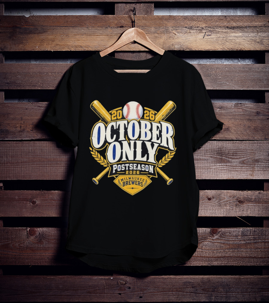 Milwaukee Brewers 2026 October Only Postseason Baseball Crosstalks T-Shirt