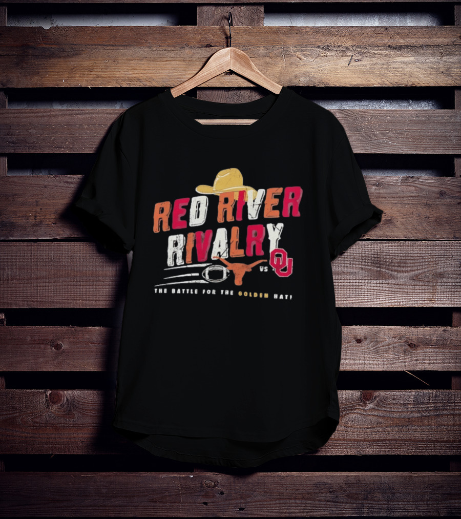 Texas Longhorns 2026 Red River Rivalry OU The Battle For The Golden Hat T-Shirt