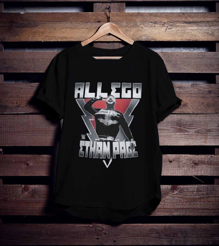 WWE Ethan Page All Ego Lightning Bolts Arms Raised T-Shirt