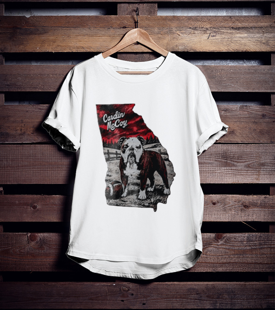 Cardin McCoy Georgia Bulldog Football Landscape T-Shirt