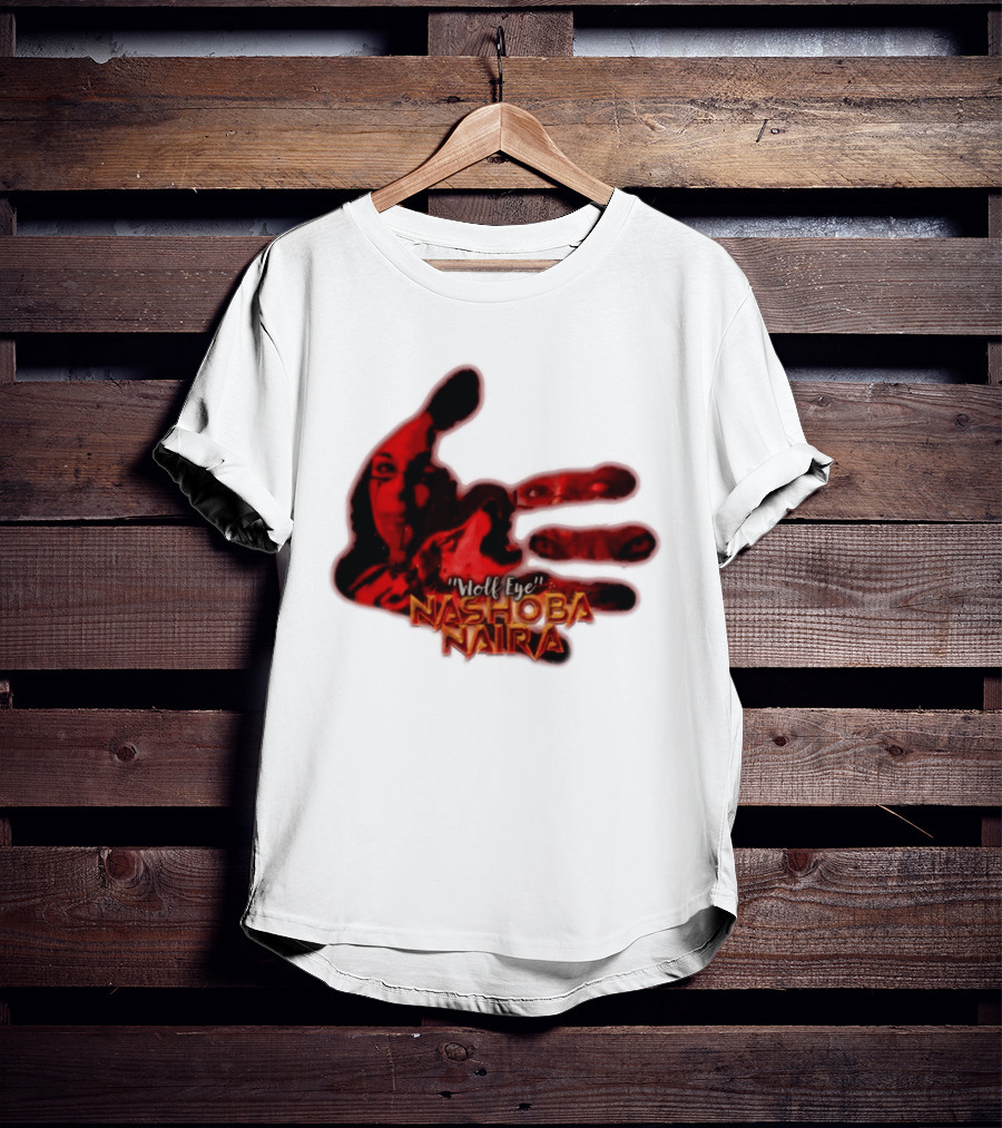 Red Handprint Wolf Eye Nashoba Naira T-Shirt