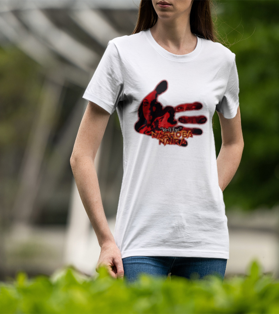Red Handprint Wolf Eye Nashoba Naira T-Shirt