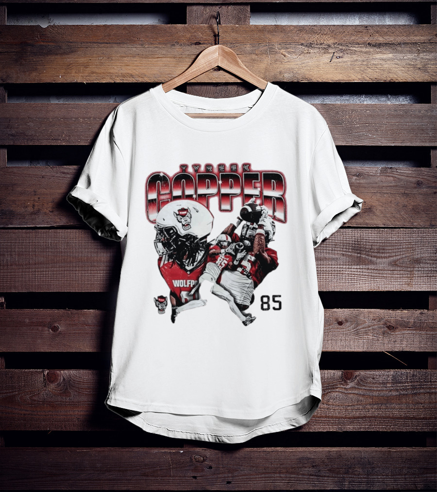 Tyreek Copper NC State Wolfpack Football No 85 T-Shirt