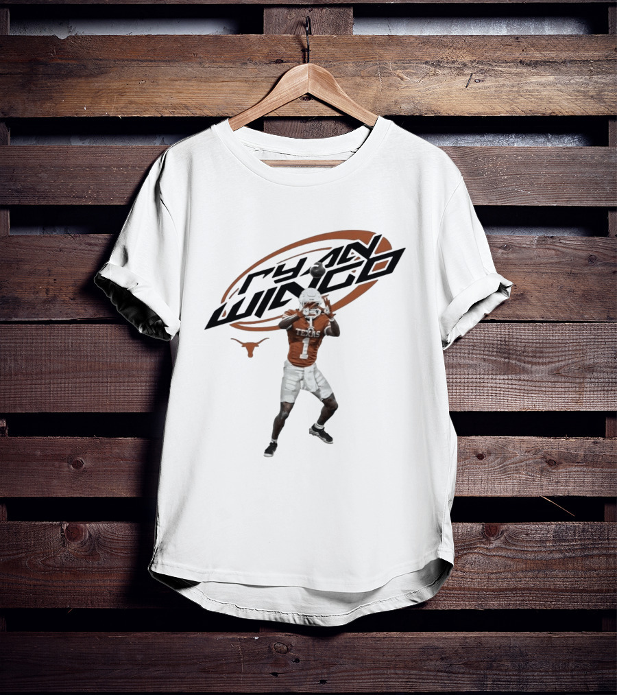 Texas Longhorns Ryan Wingo No 1 NCAA Football T-Shirt