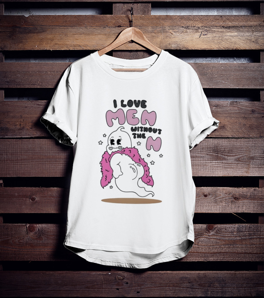 I Love Men Without The N Ghost Spooky Cute Halloween T-Shirt