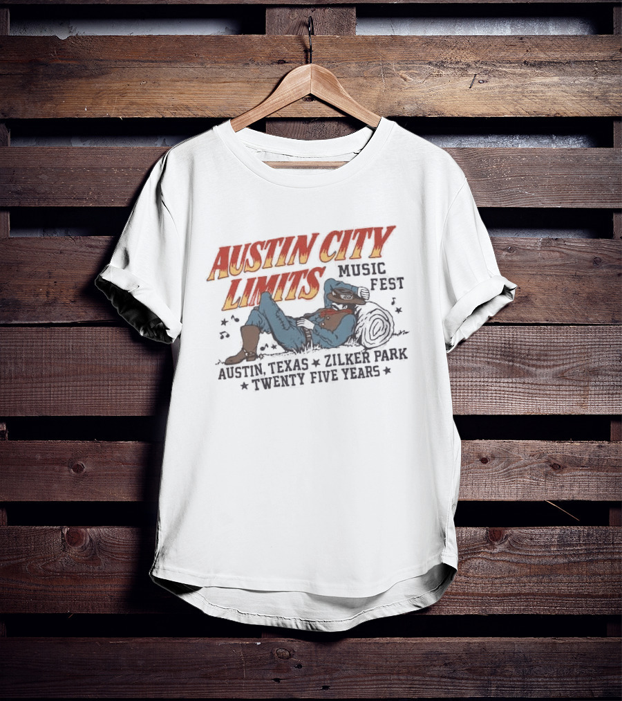 Austin City Limits Music Fest 25 Years Cowboy At Zilker Park 2026 T-Shirt