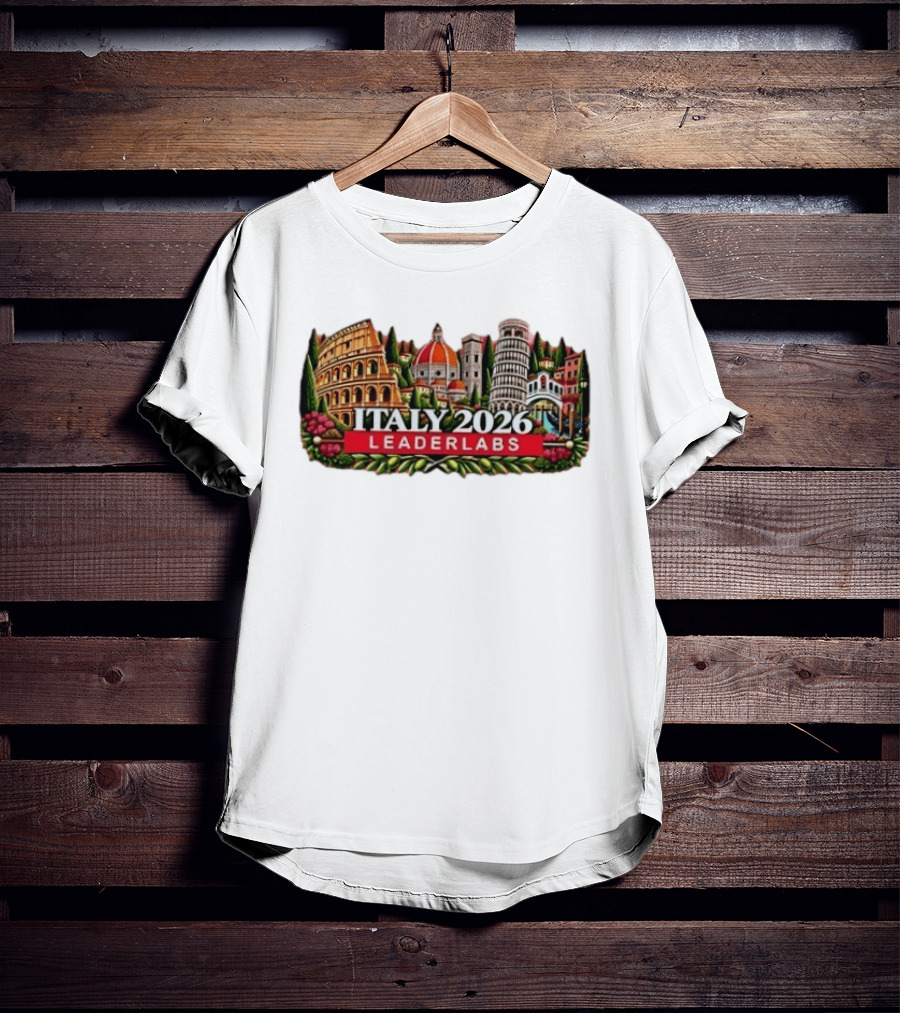 Italy 2026 Leaderlabs Colosseum Florence Pisa Venice Landmarks T-Shirt