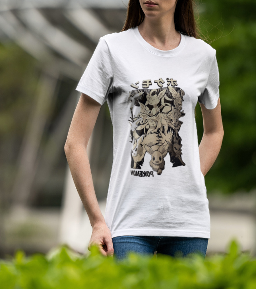 Eevee And Evolutions Collection Japanese Style Pokemon T-Shirt