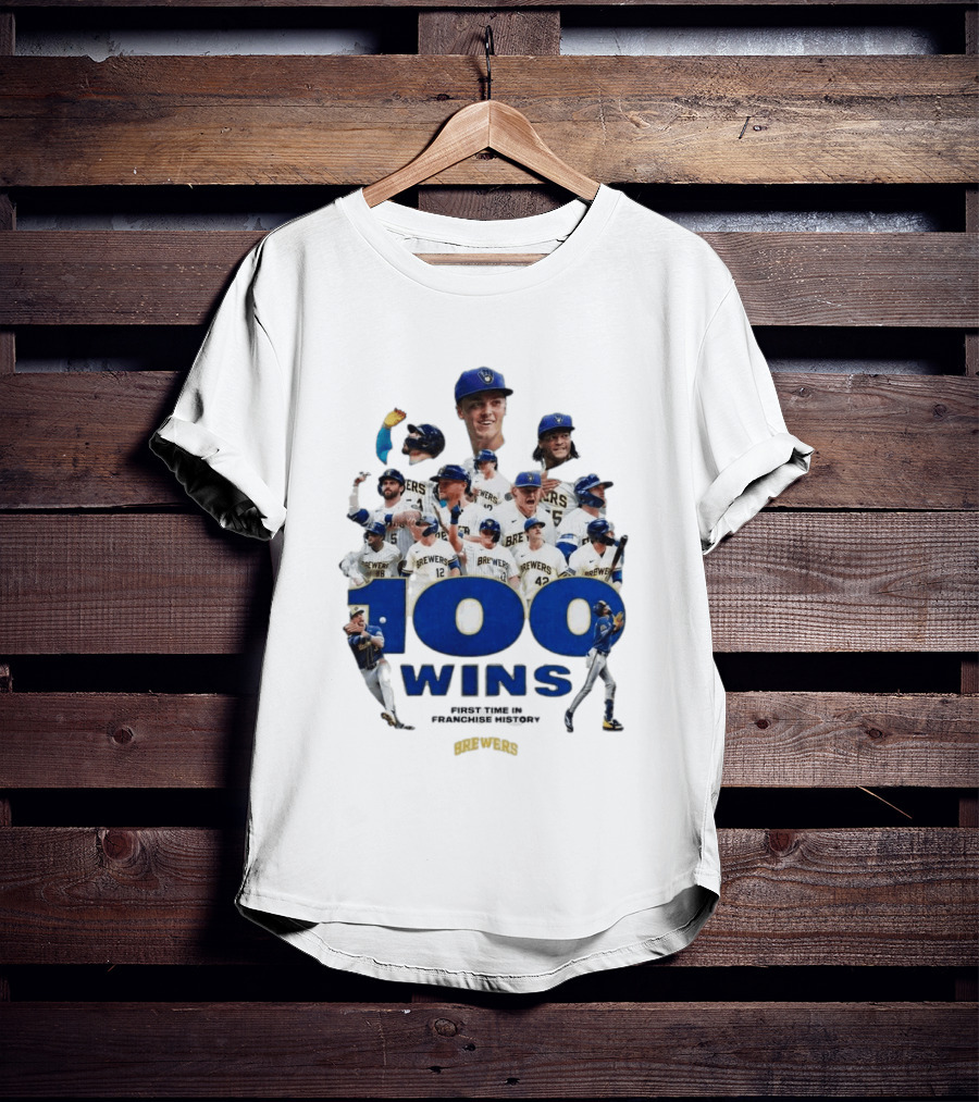 Milwaukee Brewers 100 Wins First Time In Franchise History T-Shirt