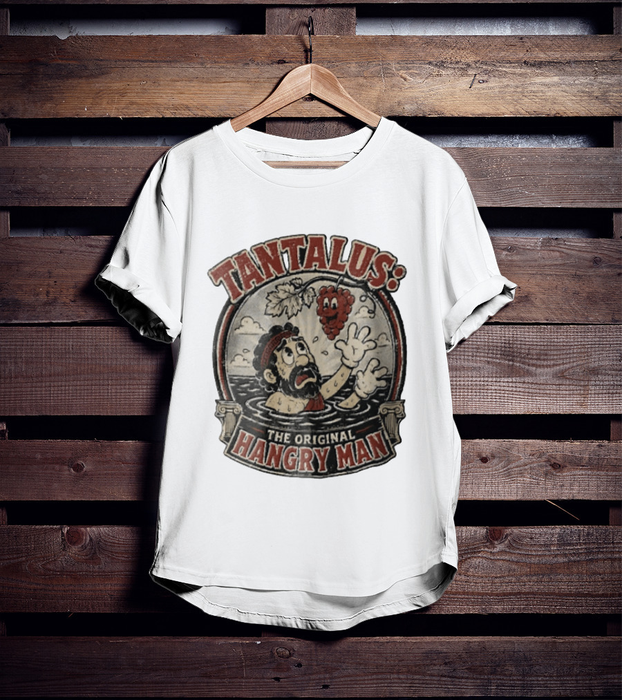 Tantalus The Original Hangry Man Retro Greek Mythology Comic T-Shirt