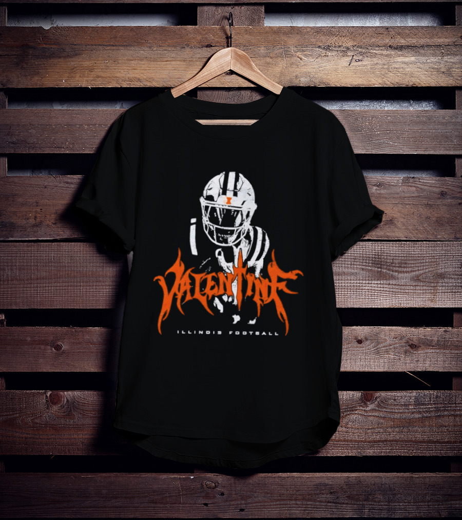 Valentine Illinois Football Ca'Lill Fighting Illini T-Shirt
