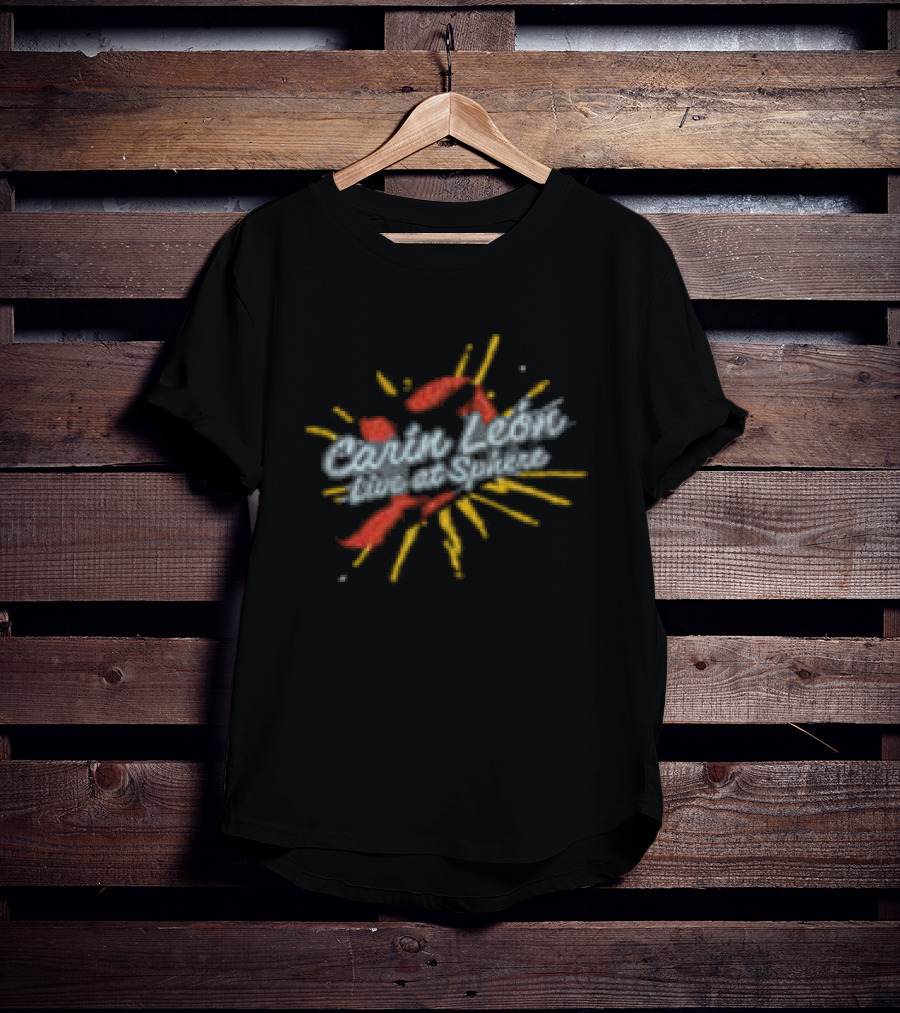 Carin Leon Store De Sonora Para El Mundo Sphere Black Text Burst T-Shirt