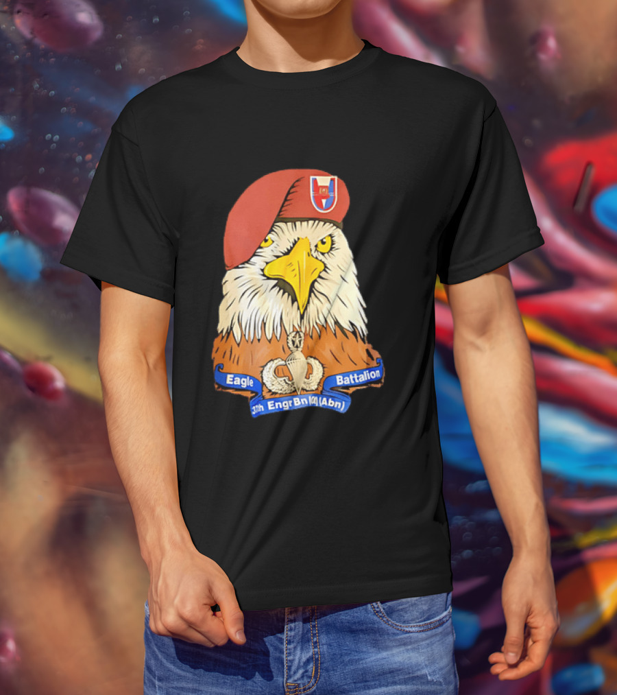 Eagle Battalion 37th Engr Bn Abn Airborne Insignia T-Shirt