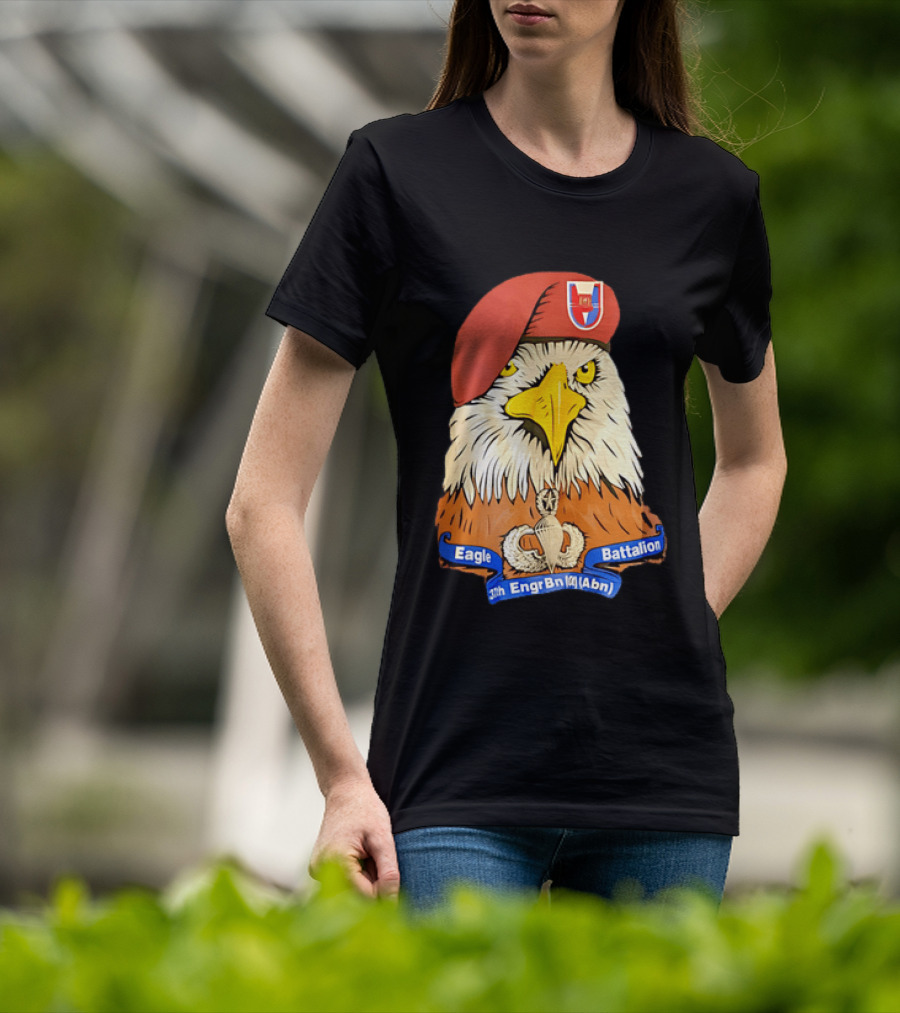 Eagle Battalion 37th Engr Bn Abn Airborne Insignia T-Shirt