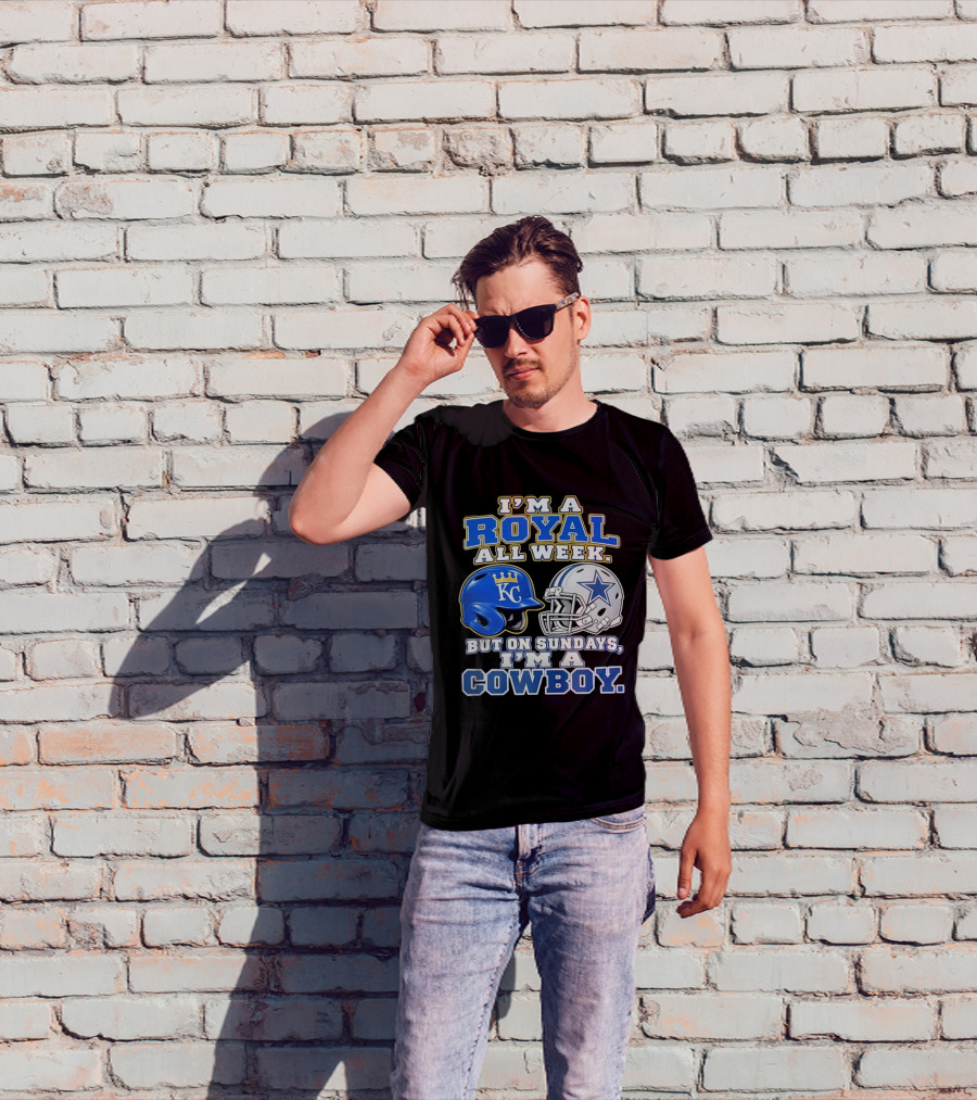I'm A Royal All Week KC Helmet And Sundays Cowboy Star Helmet T-Shirt