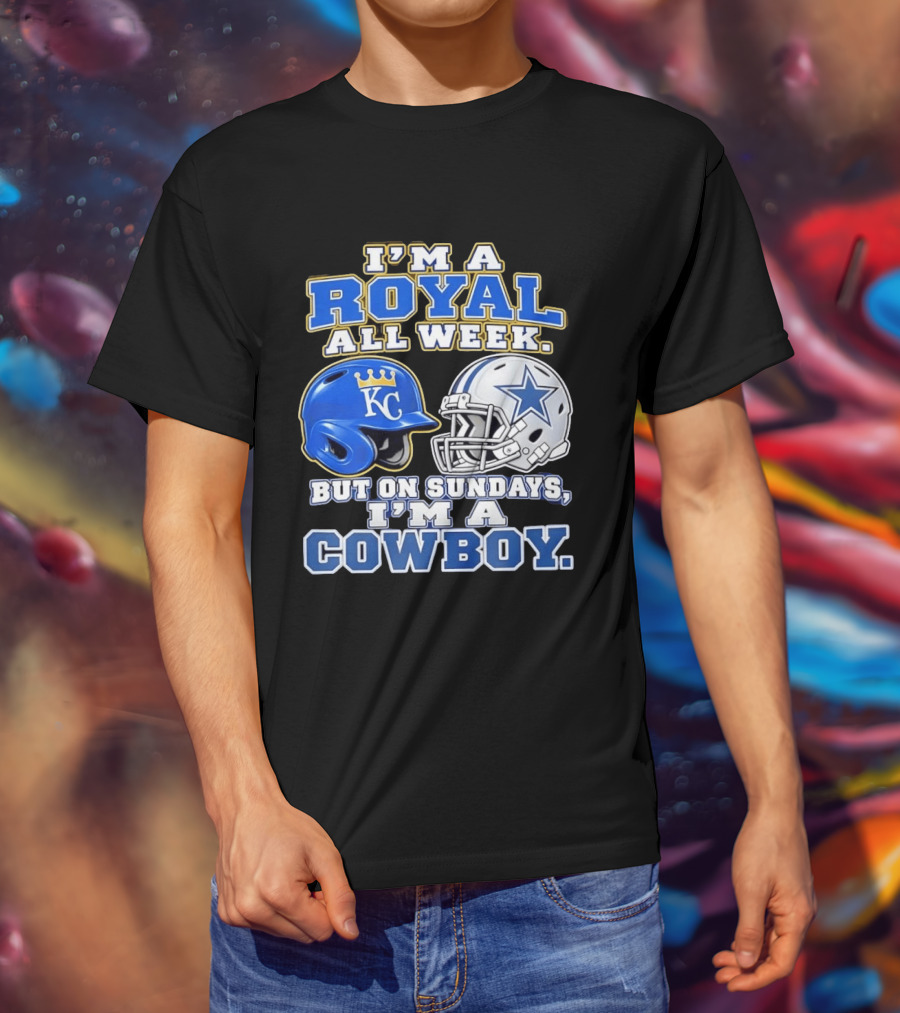 I'm A Royal All Week KC Helmet And Sundays Cowboy Star Helmet T-Shirt