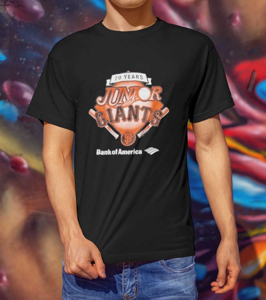 Junior Giants San Francisco 20 Years Bank Of America Celebration Anniversary T-Shirt