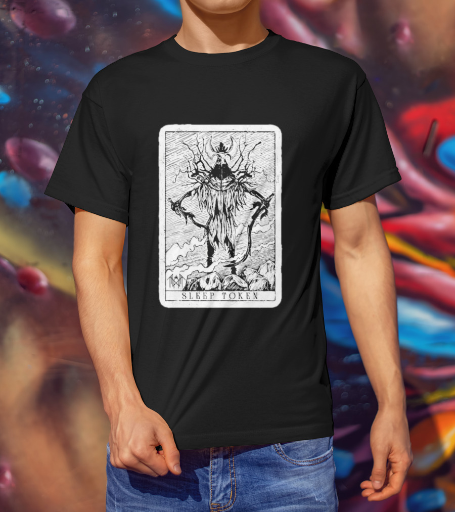Sleep Token Vertebrae 33 Tarot Card Style Monstrous Figure T-Shirt