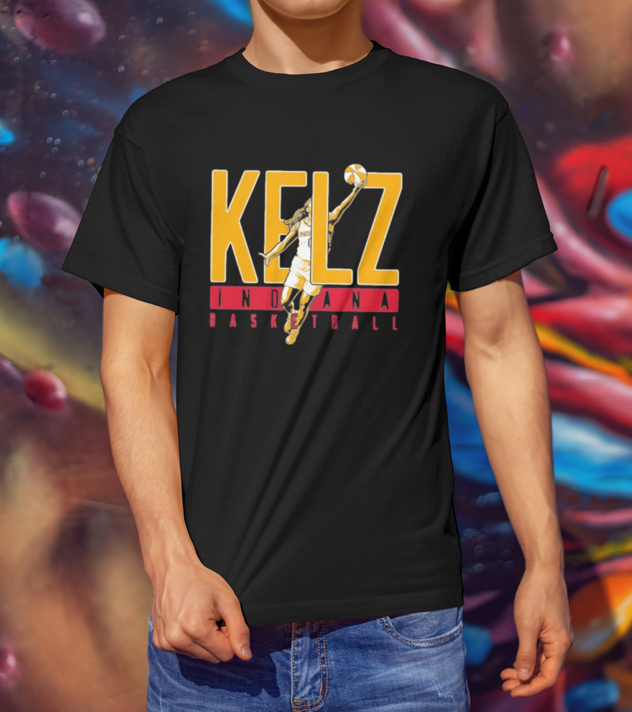Kelz Indiana Basketball Mitchell Fever Player Dunk T-Shirt