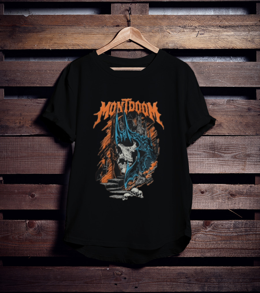 Montdoom Castle Skull And Cross Gothic Horror Fantasy T-Shirt