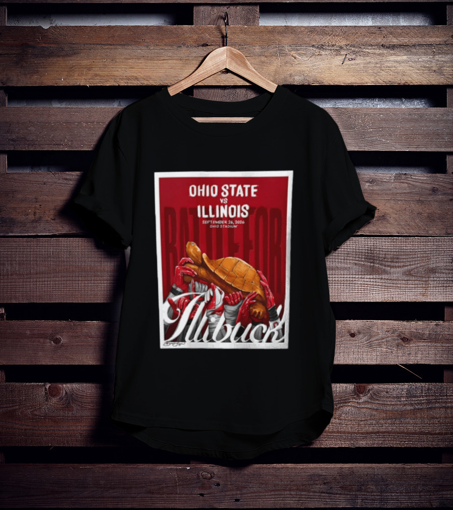 Ohio State Vs Illinois September 2026 Battle For Illibuck Ohio Stadium T-Shirt