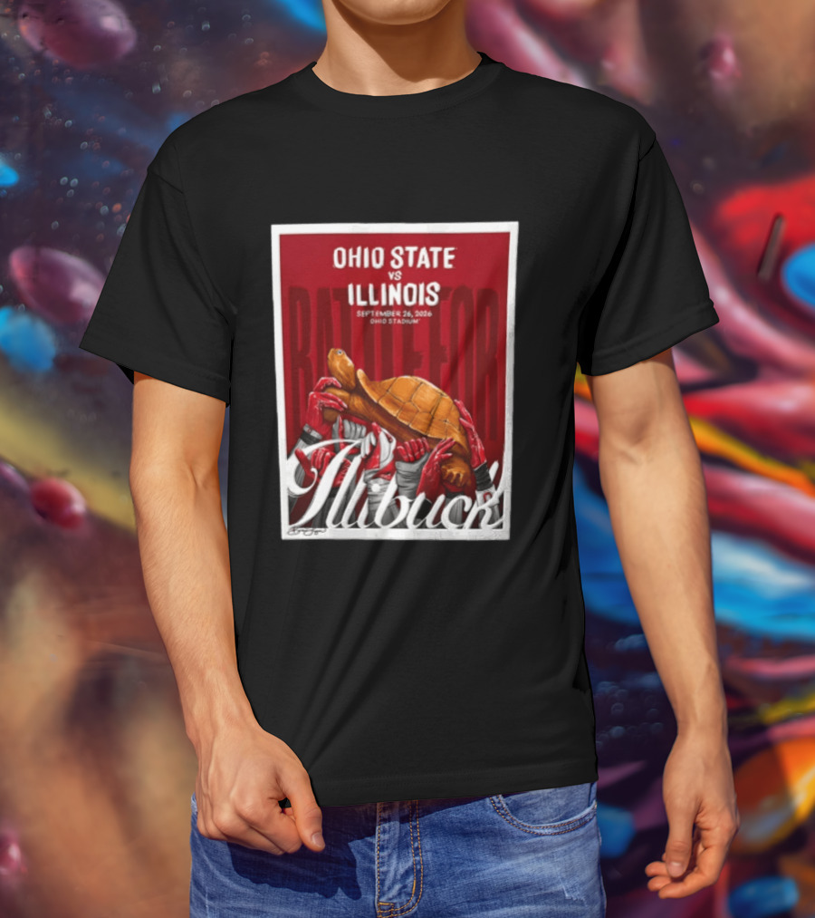 Ohio State Vs Illinois September 2026 Battle For Illibuck Ohio Stadium T-Shirt