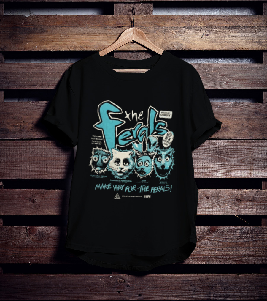 The Ferals Rattus Mixy Modiguana Make Way Comedy Vhs Video Easy T-Shirt